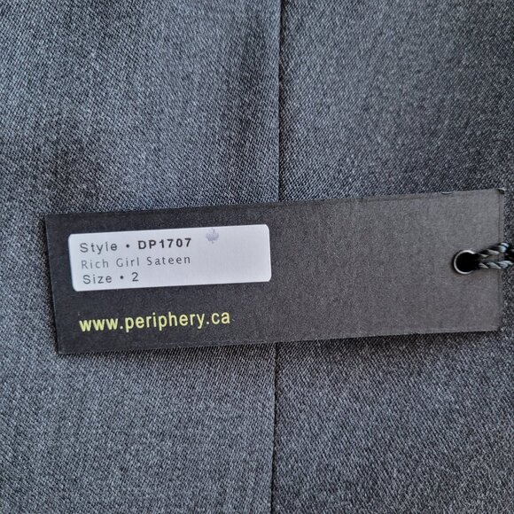 NWT Periphery Gray Blazer Modern Style Soft Wool Stretch 2 Fitted - Picture 6 of 16